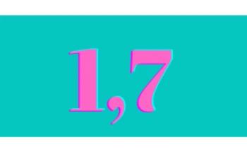 Zahl des Tages: 1,7